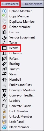 TSD MEMBER TOOLBAR - beams