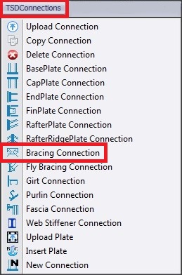 TSD connections TOOLBAR - bracing connection