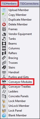 TSD MEMBER TOOLBAR - conveyor modules