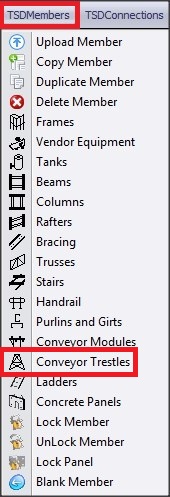 TSD MEMBER TOOLBAR - conveyor trestles
