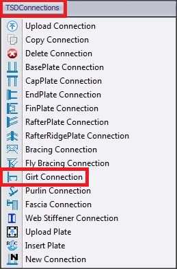 TSD connections TOOLBAR-girt connection