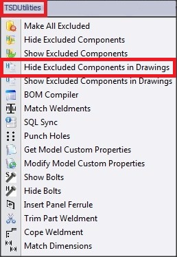 TSD UTILITIES TOOLBAR - hide excluded comp