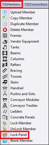 TSD MEMBER TOOLBAR - lock panel