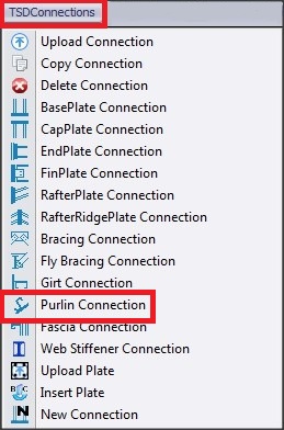 TSD connections TOOLBAR - purlin connection