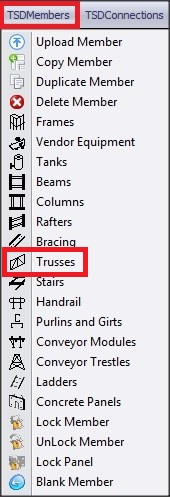 TSD MEMBER TOOLBAR - trusses