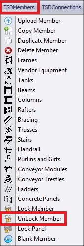 TSD MEMBER TOOLBAR - unlock member