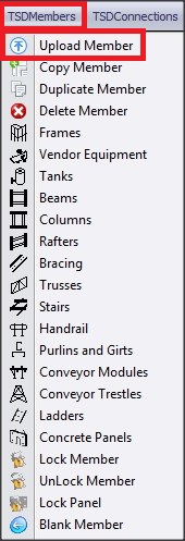TSD MEMBER TOOLBAR - UPLOAD MEMBER