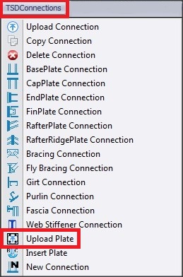 TSD connections TOOLBAR - upload plate