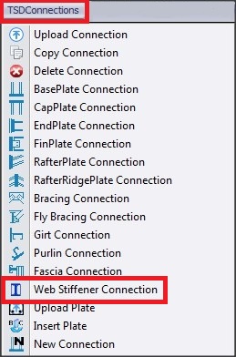 TSD connections TOOLBAR - webstiffener connection